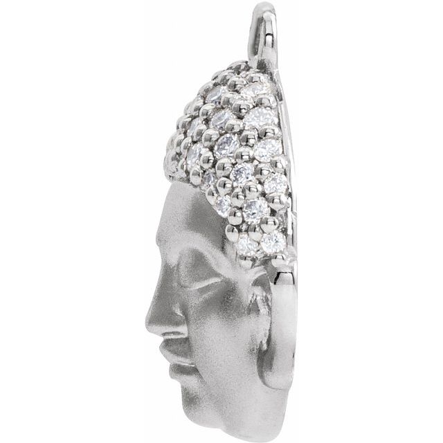 1/8 CTW Natural Diamond Buddha Dangle