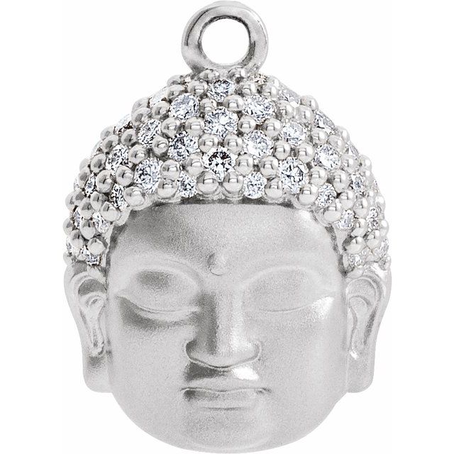 1/8 CTW Natural Diamond Buddha Dangle