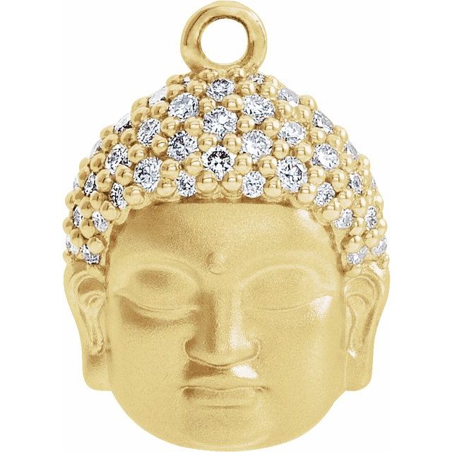1/8 CTW Natural Diamond Buddha Dangle