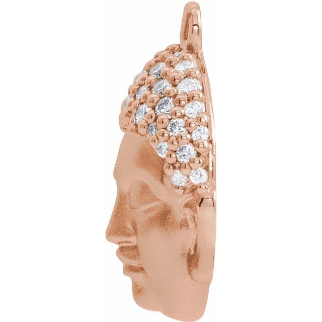 1/8 CTW Natural Diamond Buddha Dangle