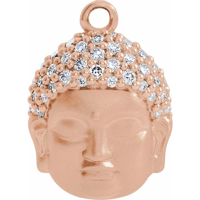 1/8 CTW Natural Diamond Buddha Dangle