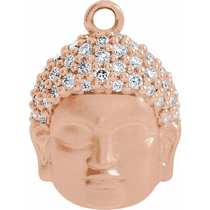 1/8 CTW Natural Diamond Buddha Dangle