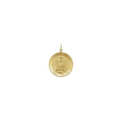 14K Yellow Gold Round St. Peter Medal