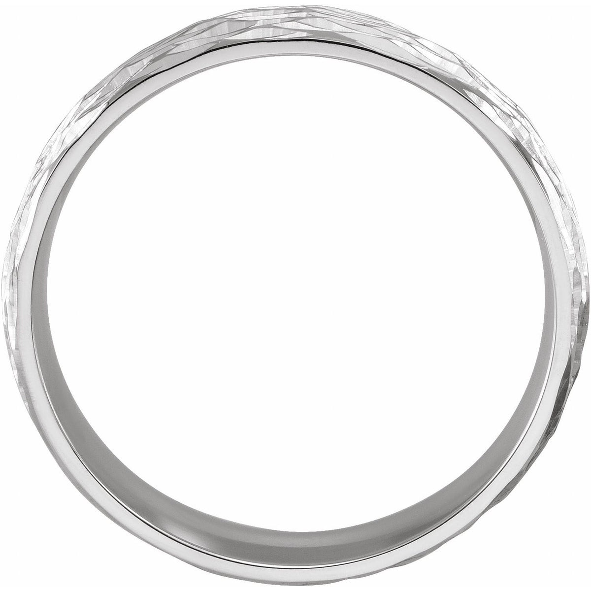 Tree Bark-Inspired Comfort-Fit Flat Band, 4 mm