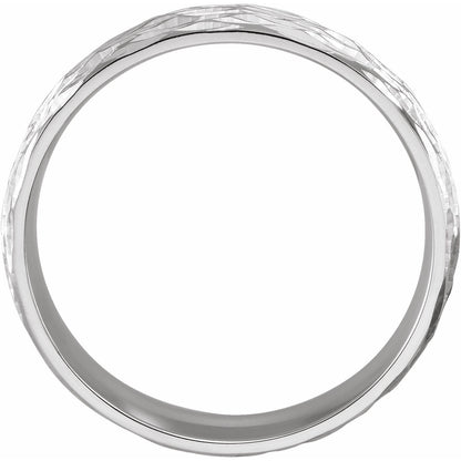 Tree Bark-Inspired Comfort-Fit Flat Band, 4 mm