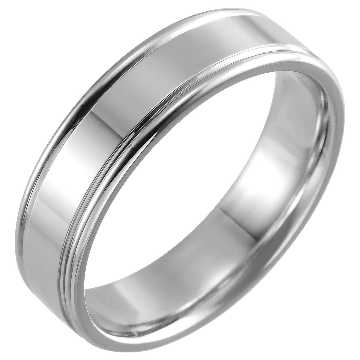 Grooved Comfort-Fit Flat Band, 5 mm (52013)