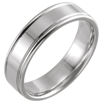 Grooved Comfort-Fit Flat Band, 5 mm (52013)