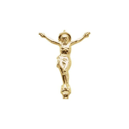 14K Yellow Gold 23x17 mm Crucifix Pendant