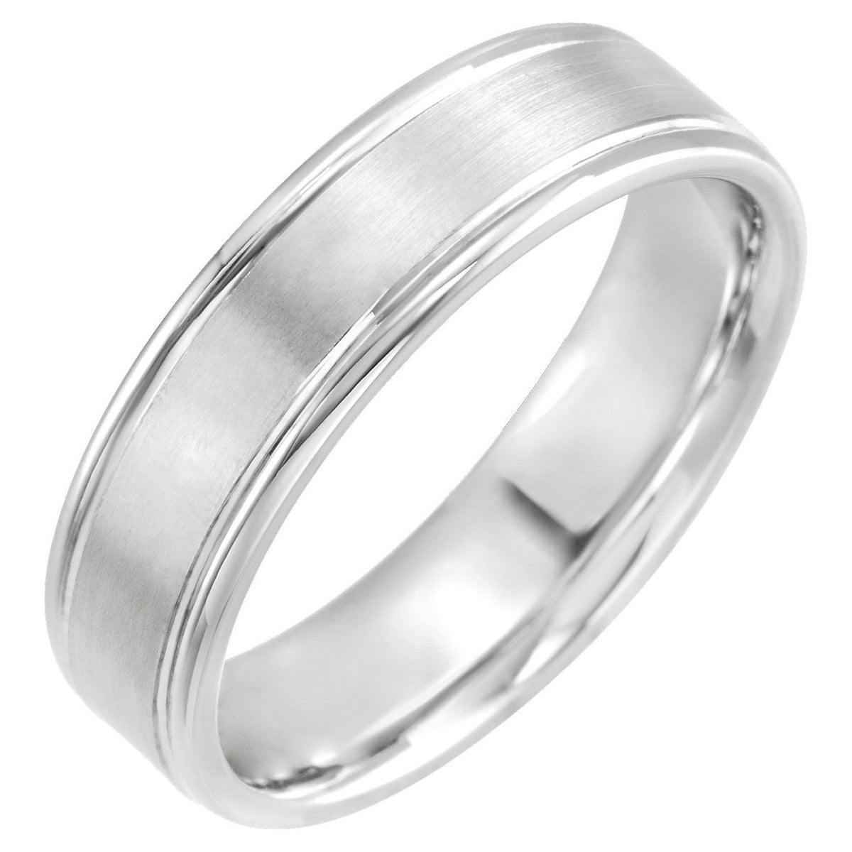 Grooved Comfort-Fit Flat Band, 5 mm (52013)