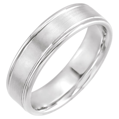 Grooved Comfort-Fit Flat Band, 5 mm (52013)