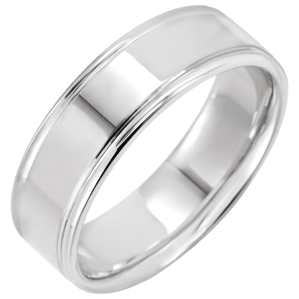 Grooved Comfort-Fit Flat Band, 5 mm (52013)