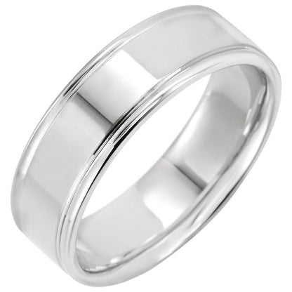 Grooved Comfort-Fit Flat Band, 5 mm (52013)