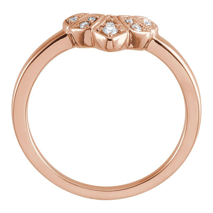 .06 CTW Natural Diamond Contour Band, 8 mm