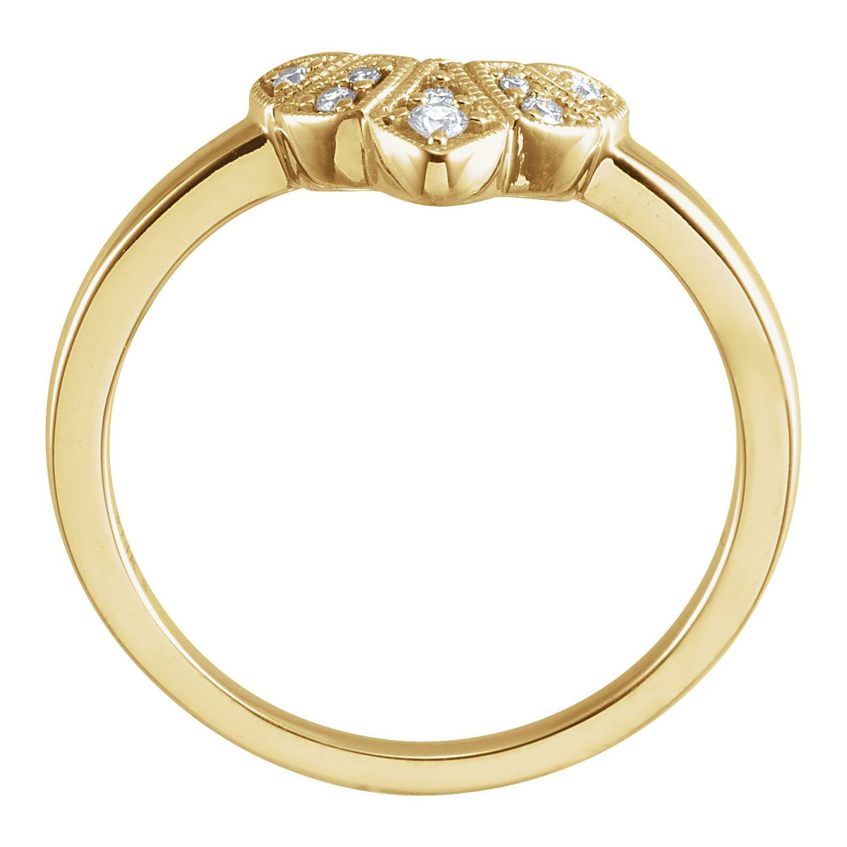 .06 CTW Natural Diamond Contour Band, 8 mm