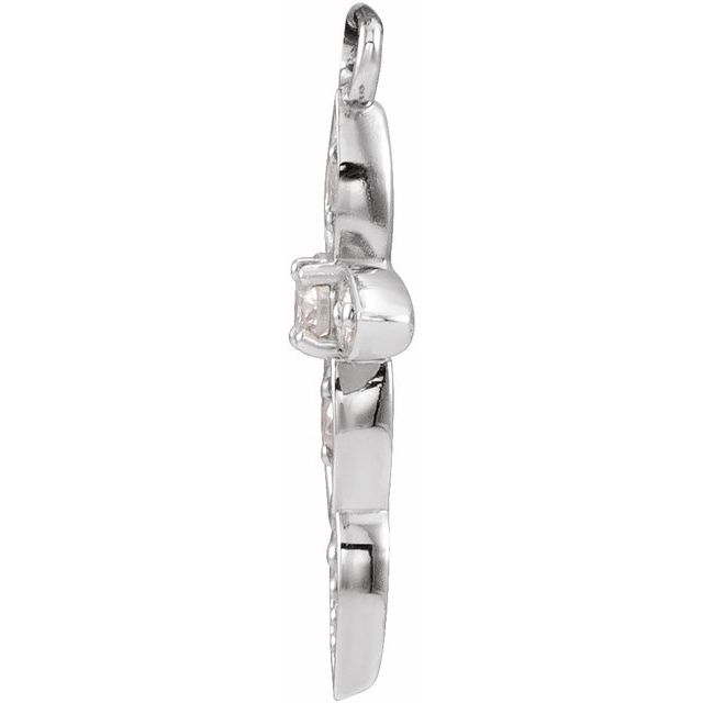 .03 CTW Natural Diamond Cross Dangle
