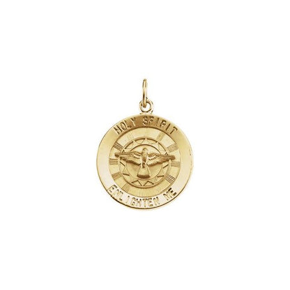 14K Yellow Gold Holy Spirit Medal