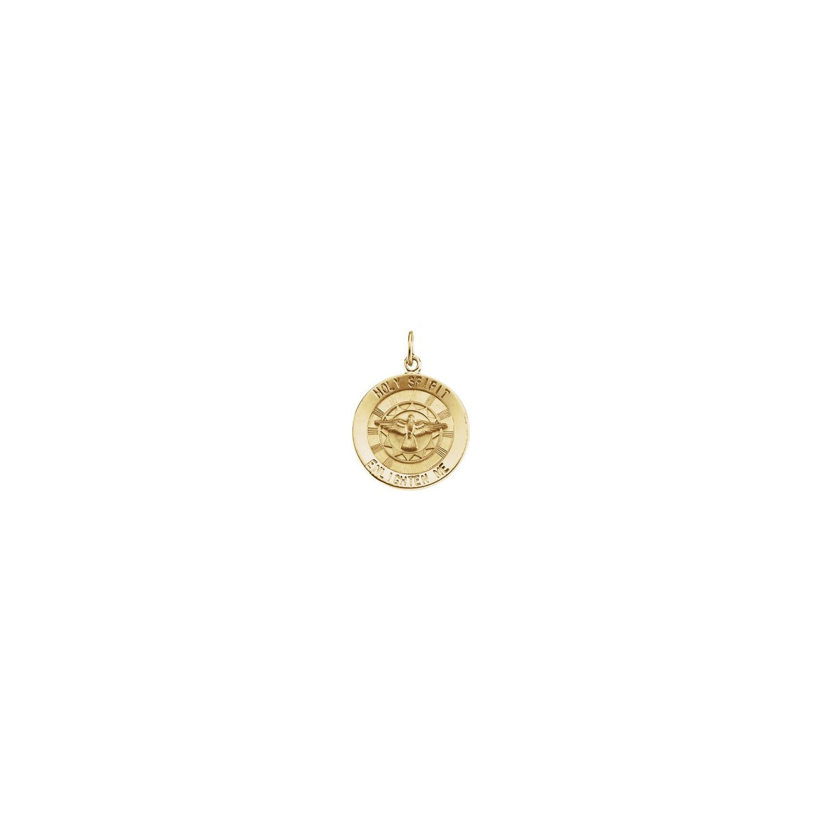 14K Yellow Gold Holy Spirit Medal
