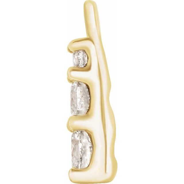 .07 CTW Natural Diamond Dangle, 2.49 mm x 7.41 mm