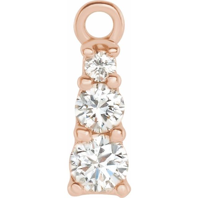 .07 CTW Natural Diamond Dangle, 2.49 mm x 7.41 mm