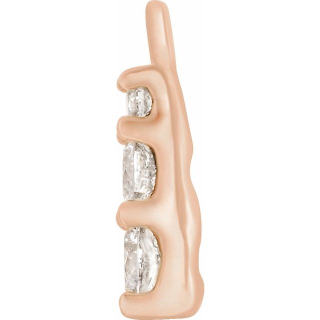 .07 CTW Natural Diamond Dangle, 2.49 mm x 7.41 mm