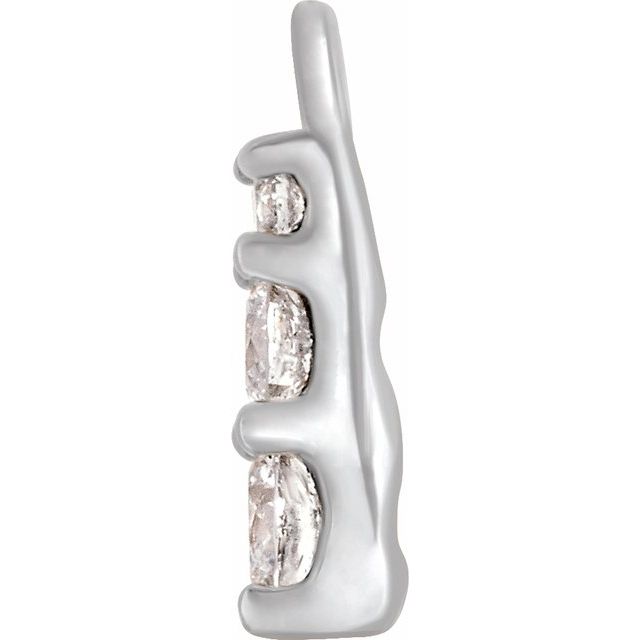 .07 CTW Natural Diamond Dangle, 2.49 mm x 7.41 mm