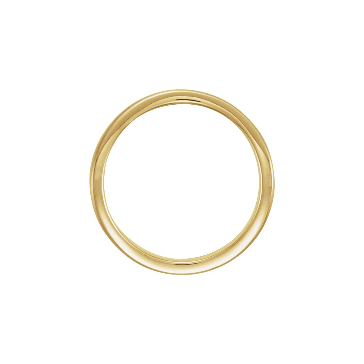 14K Yellow/White Gold Curved Band with Polished & Satin Finish
