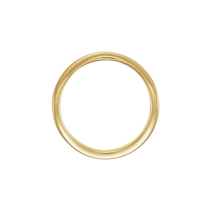 14K Yellow/White Gold Curved Band with Polished & Satin Finish