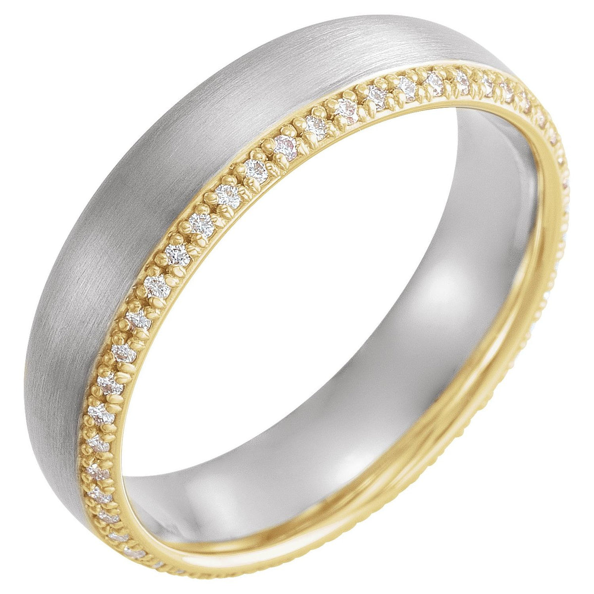 14K White & Yellow Gold 1/4 CTW Natural Diamond Band