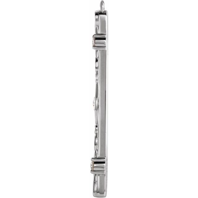 .04 CTW Diamond Vintage-Inspired Bar Dangle