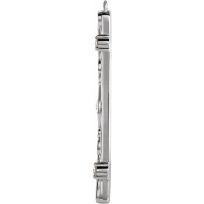 .04 CTW Diamond Vintage-Inspired Bar Dangle