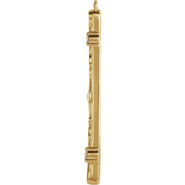 .04 CTW Diamond Vintage-Inspired Bar Dangle