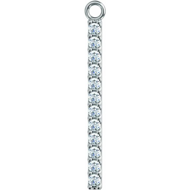 .07 CTW Natural Diamond Bar Dangle