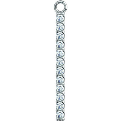 .07 CTW Natural Diamond Bar Dangle