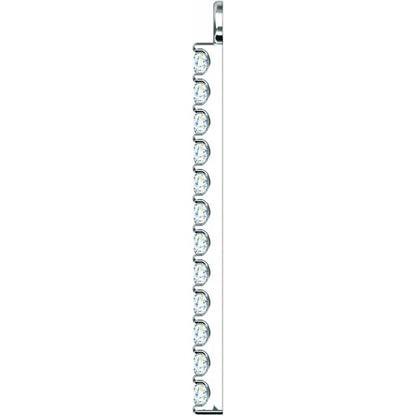 1/10 CTW Natural Diamond Bar Dangle, 7.58 mm x 19.1 mm