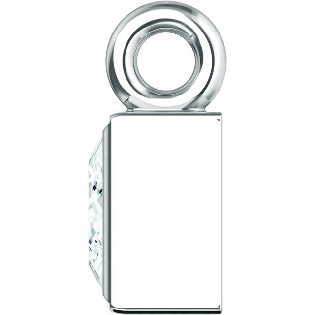 .05 CT Natural Diamond Bezel Dangle, 2.57 mm x 4.52 mm