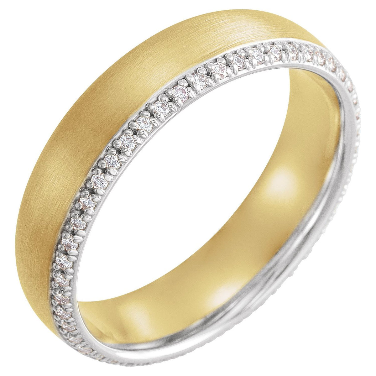 14K Yellow & White Gold 1/4 CTW Natural Diamond Band