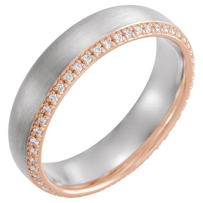 14K White & Yellow Gold 1/5 CTW Natural Diamond Band, 6 mm