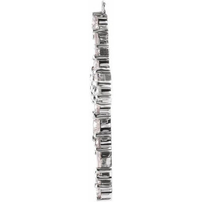 1/4 CTW Natural Diamond Cross Dangle, 15 mm x 22.6 mm