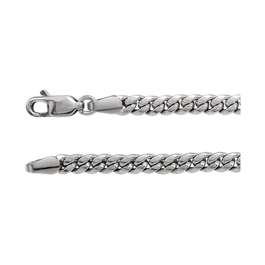 Sterling Silver Cuban Link Curb 24" Chain