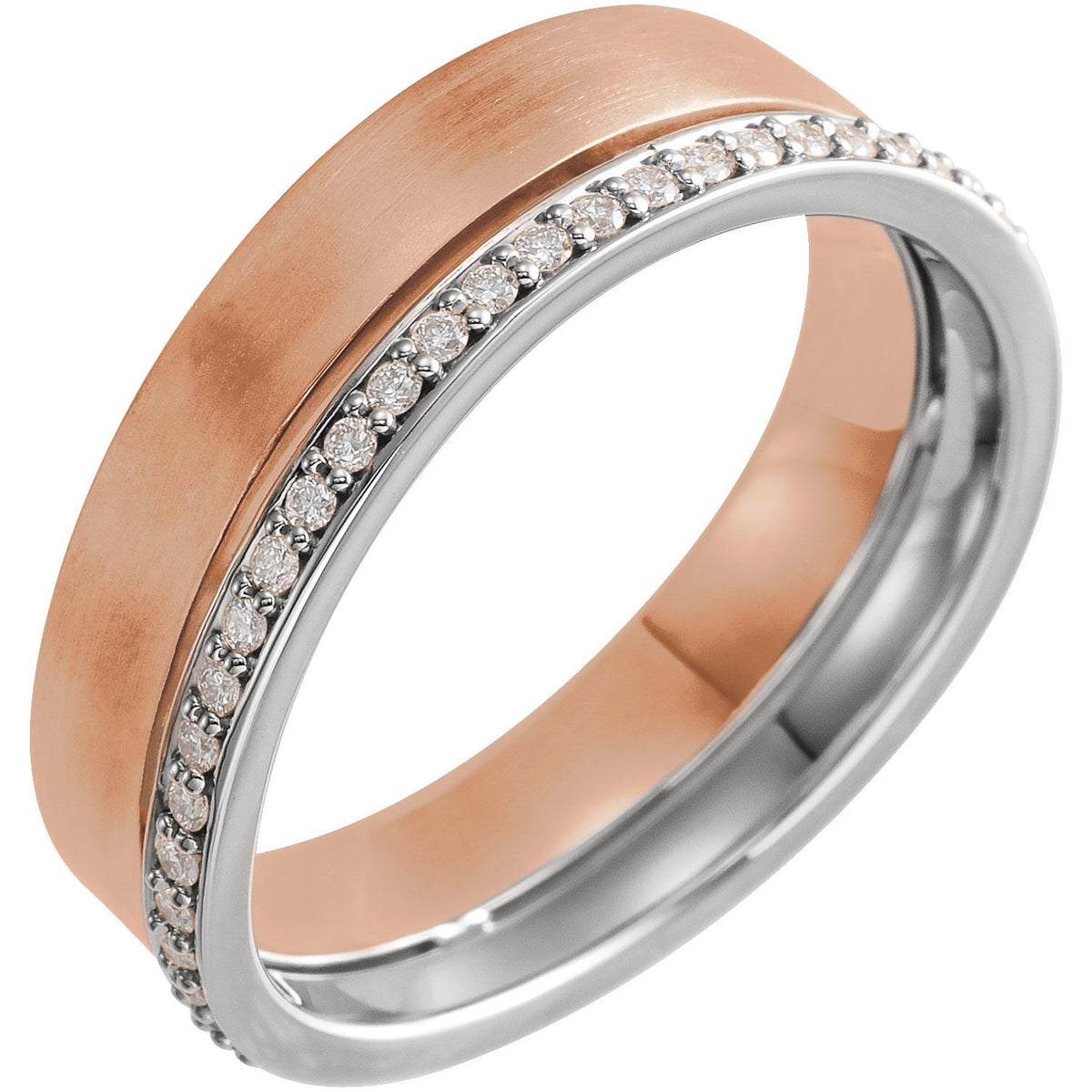 14K Yellow/White Gold 1/3 CTW Natural Diamond Duo Wedding Band