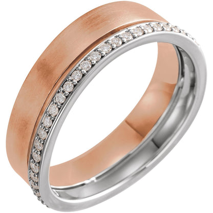 14K Yellow/White Gold 1/3 CTW Natural Diamond Duo Wedding Band
