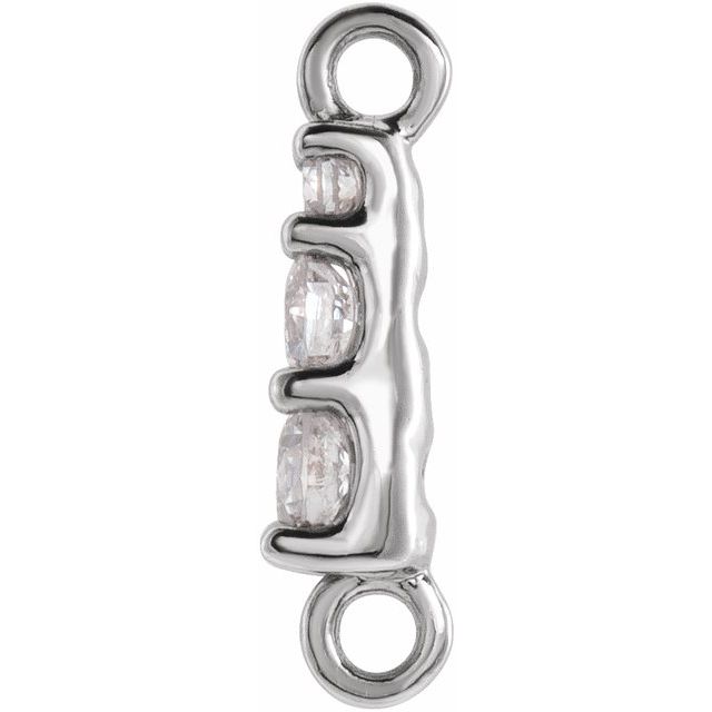 .07 CTW Lab-Grown Diamond Graduated Bar Link, 2.4 mm x 9.1 mm, Style 2
