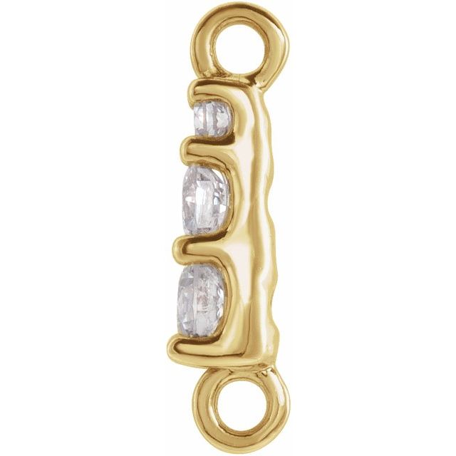 .07 CTW Lab-Grown Diamond Graduated Bar Link, 2.4 mm x 9.1 mm, Style 2