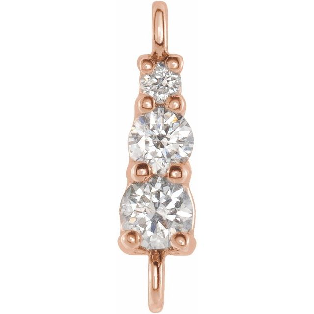 .07 CTW Natural Diamond Graduated Bar Link