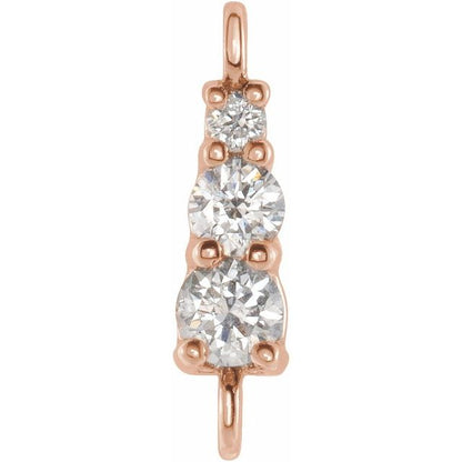 .07 CTW Natural Diamond Graduated Bar Link
