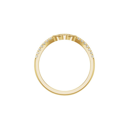 1/4 CTW Natural Diamond Contour Band