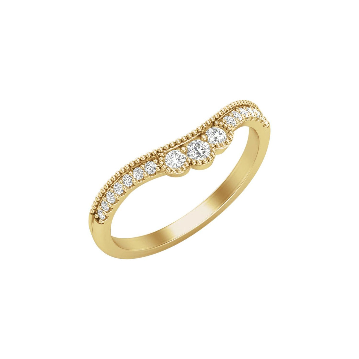 1/4 CTW Natural Diamond Contour Band