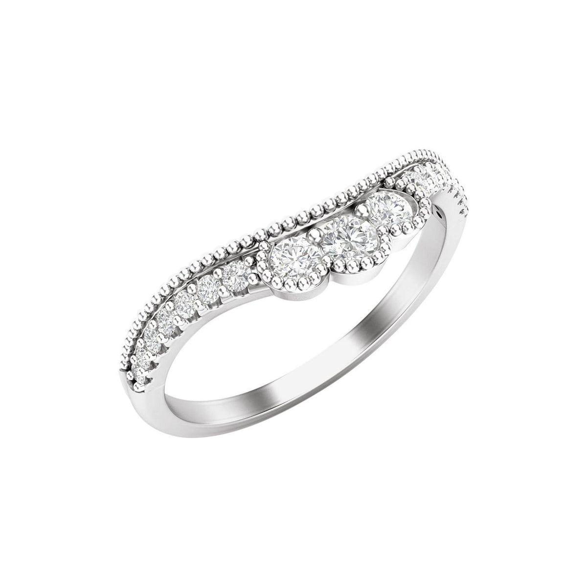 1/4 CTW Natural Diamond Contour Band
