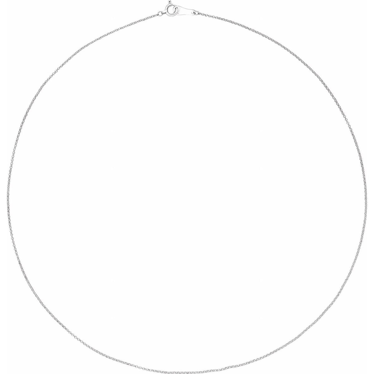 Platinum Rolo 16" Chain