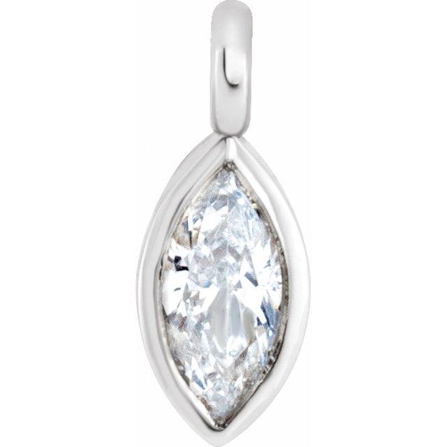 .07 CT Natural Diamond Dangle, 2.62 mm x 6.64 mm